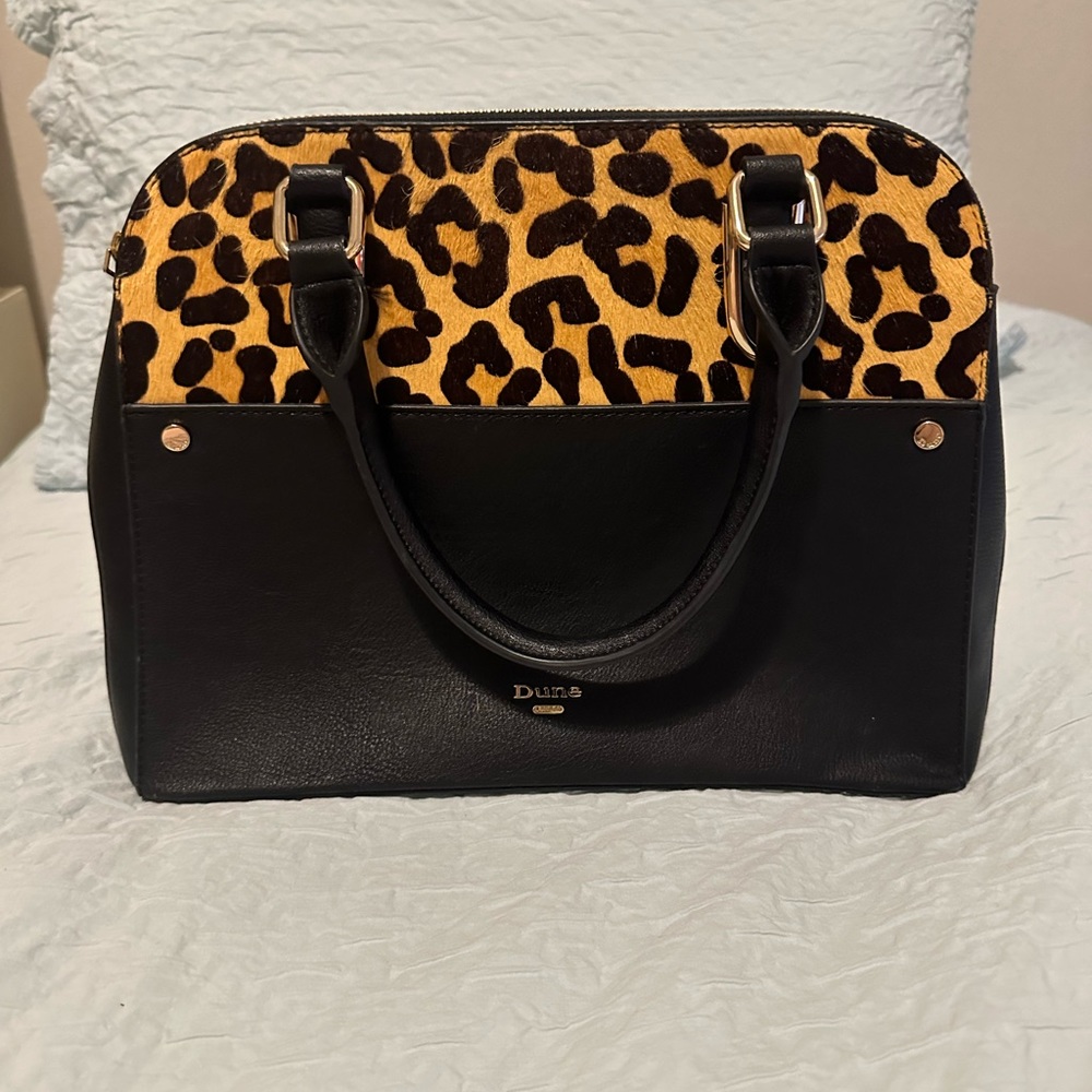 Dune black and leopard leather bag